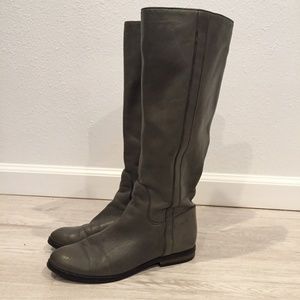 Coach Taylor Gray Riding Boot Size 8